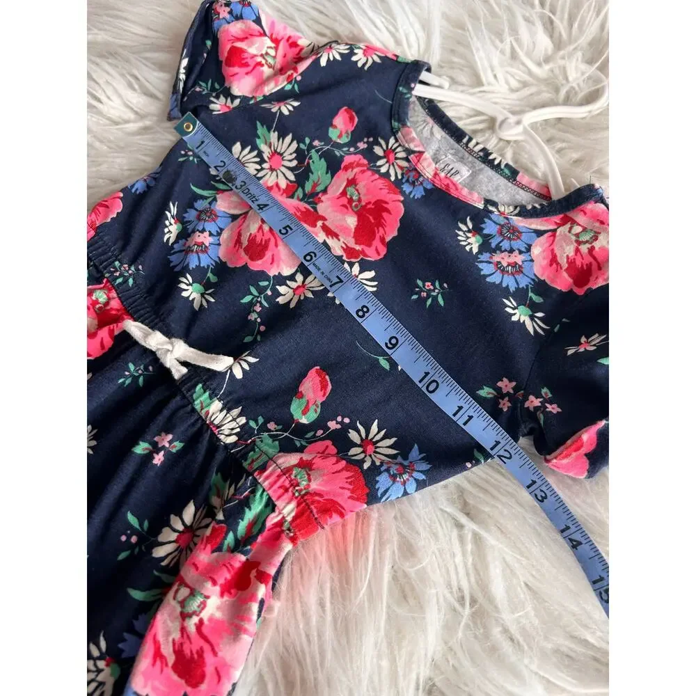 Gap Kids Girl‎ Floral Print Short Sleeve Dress Pullover Multicolor Size Small